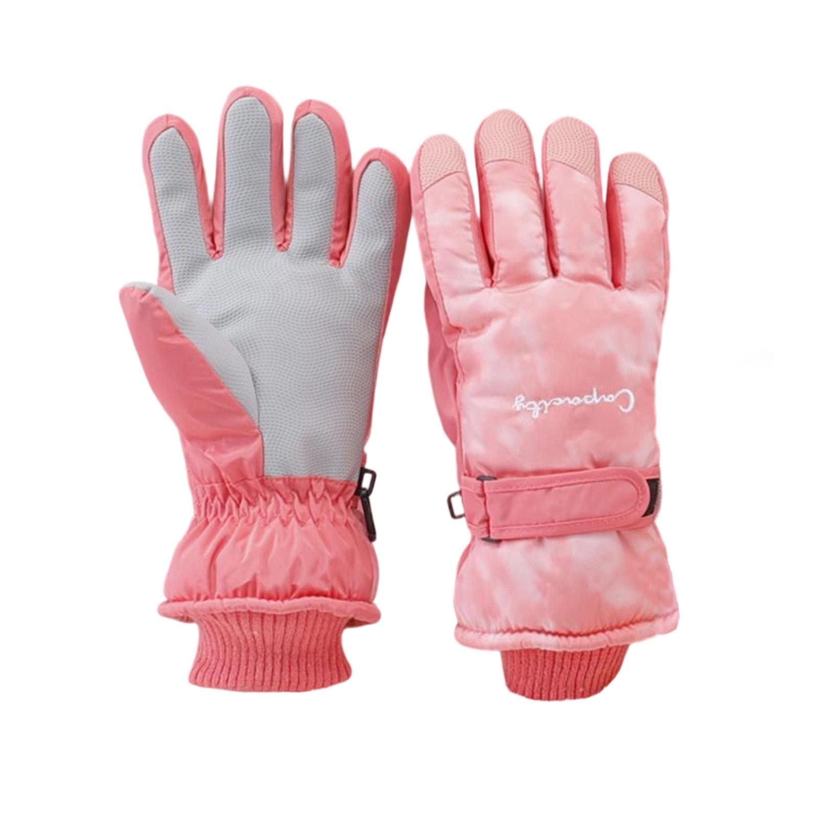 

Tie-dyed Patterned Ski Gloves For Men And Women, Winter -lined, Thickened, Warm Outdoor Gloves With Touchscreen Support One Size