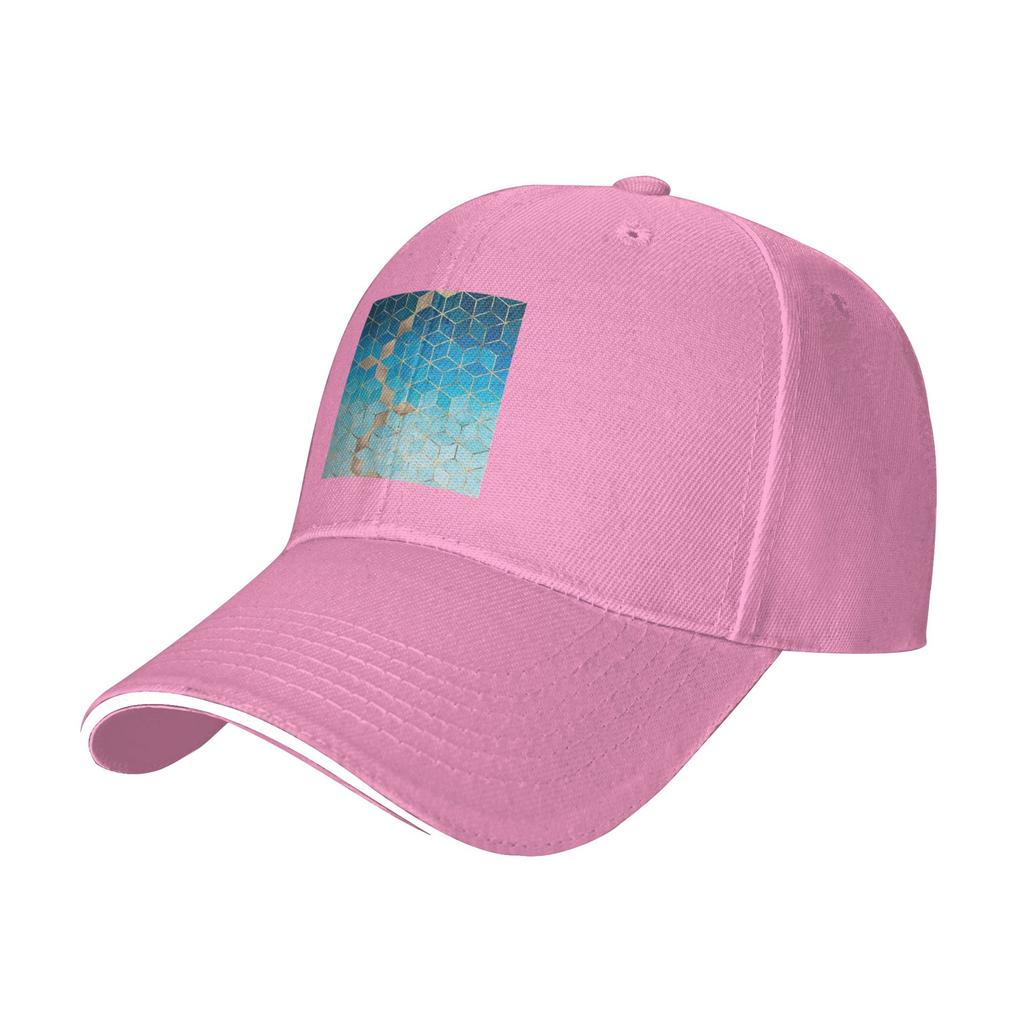 Sea And Sky Cubes Cap Fashion Casual Baseball Caps Adjustable Hat Hip Hop Summer Unisex Baseball Hats Customizable Polychromatic