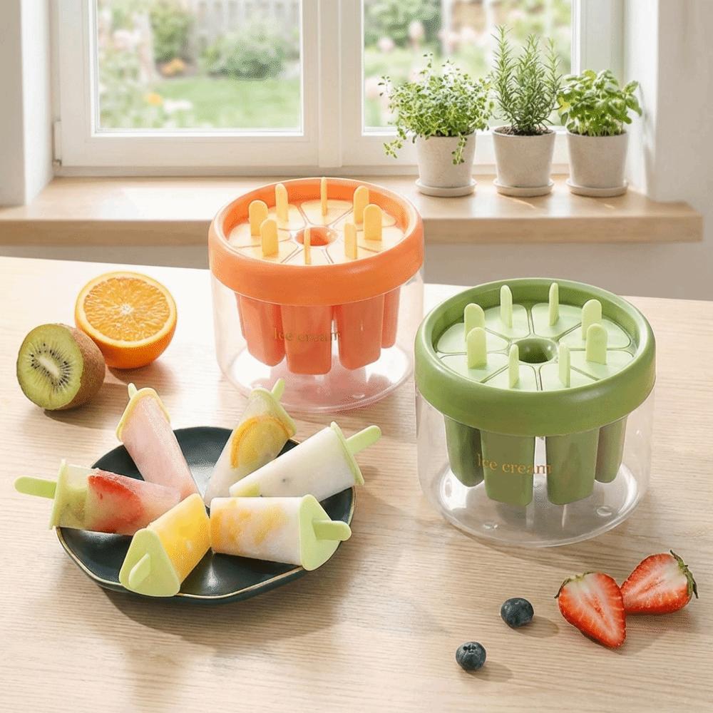 Homemade Ice Pops Mold Clear Base Ice Cube Tray Durable Ice Cream Makers  For Home