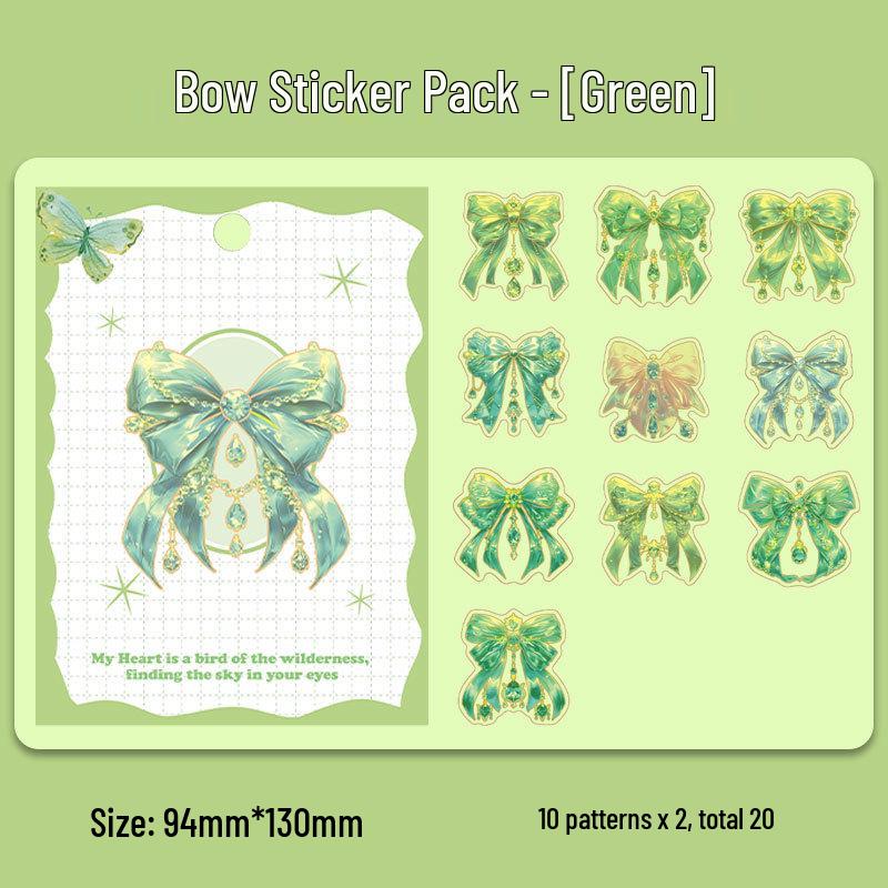Dazzling 3D Laser Butterfly PET Sticker Pack for DIY Journal Decoration