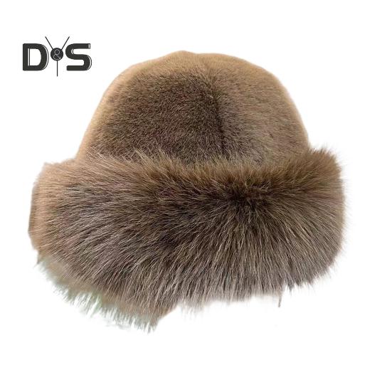 

Женская зимняя шапка из толстого плюша с искусственным мехом, сохраняющая тепло, ветрозащитная, в стиле Монголии, однотонная, для езды на велосипеде, катания на лыжах, панама кофейный