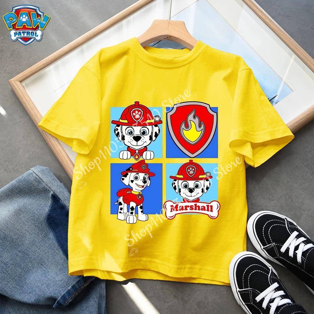 Paw Patrol Chase Boys T Shirt Puppy Dog Happy Birthday Numbers Children Girls T-shirts Summer Tops Clothes Kids Party Gift New