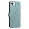For iPhone 16e Case BINFEN COLOR BF35 Geometry Imprinted Leather Phone Cover RFID Blocking Wallet Stand