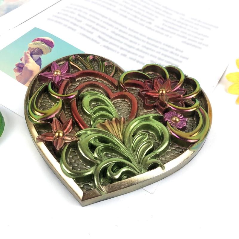 Creative Heart Shaped Flower Silicone Mold Easy To Use for Handmade Soap, Resin, and Cake Decoration DIY Craft Too