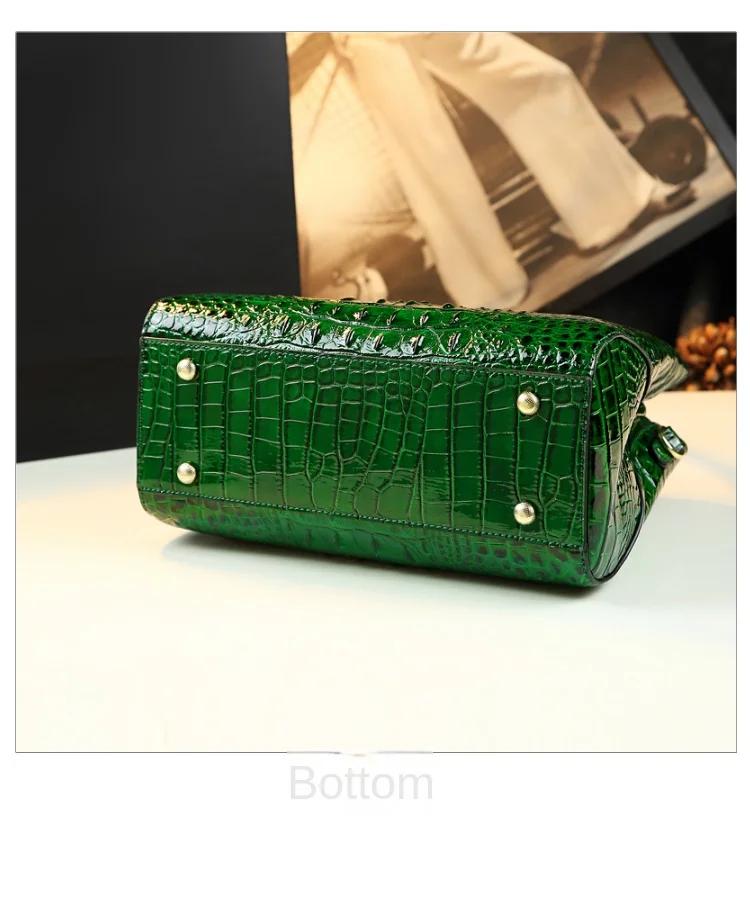 Women's Tote Bags Crocodile Pattern Women Handbags 2023 Genuine Leather Mother Large Capacity Portable Shoulder Messenger Bag