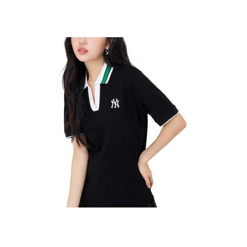 New MLB Outdoor Cargo Polo Shirt Men's Black 3APQM0343-50BKS