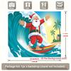 Banner de Cenário de Natal Tropical do Papai Noel em Poliéster, Decoração Dourada de Feriado para Parede e Cabine de Fotos