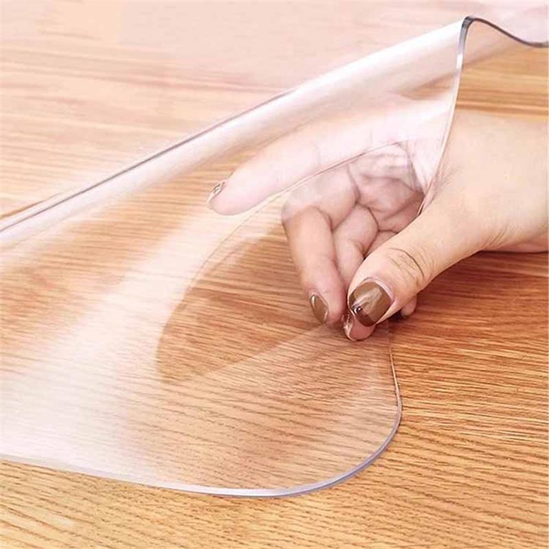 Przezroczysty obrus PCV Wodoodporny Olejoodporny Odporny na ciepło Pokrowiec ochronny na stół jadalny, biurko, blat, miękka plastikowa winylowa podkładka na stół