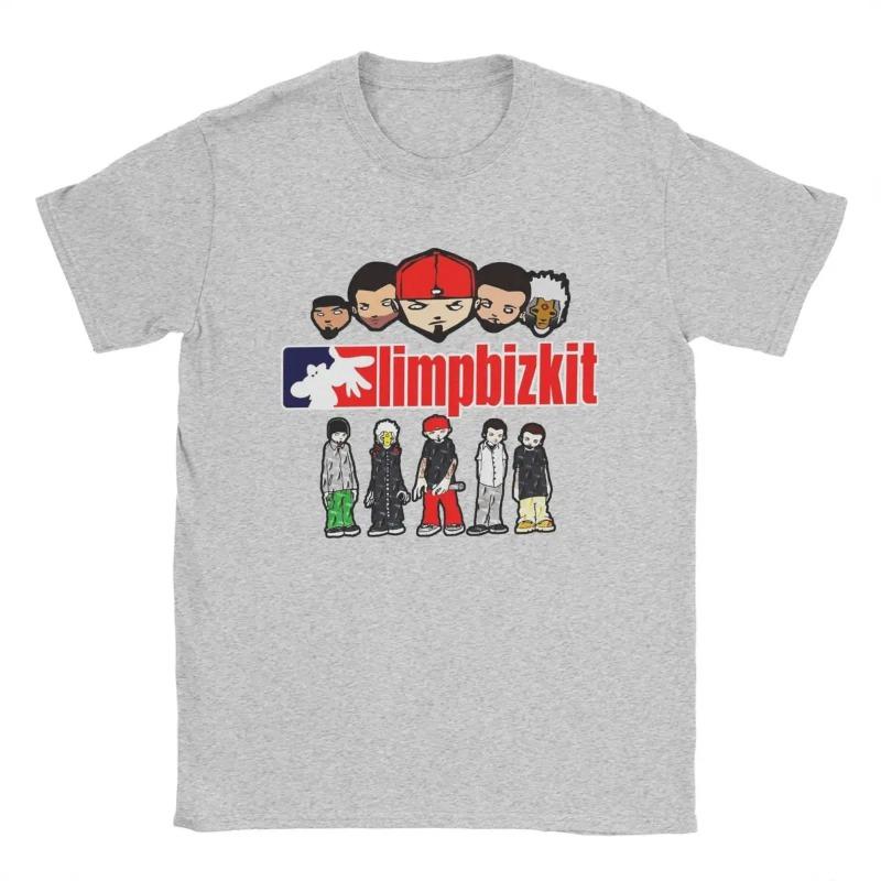 Niesamowity T-shirt Limp Bizkit Męski Zabawny Bawełniany T-shirt Okrągły Dekolt Krótki Rękaw T-shirt Odzież Dla Dorosłych Koszulka
