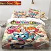 Cartoon The Amazing World Bedding Set Printed single Comforter Quilt Bed Cover Duvet Cover Pillow Case 3 Pieces Kids Adult Size