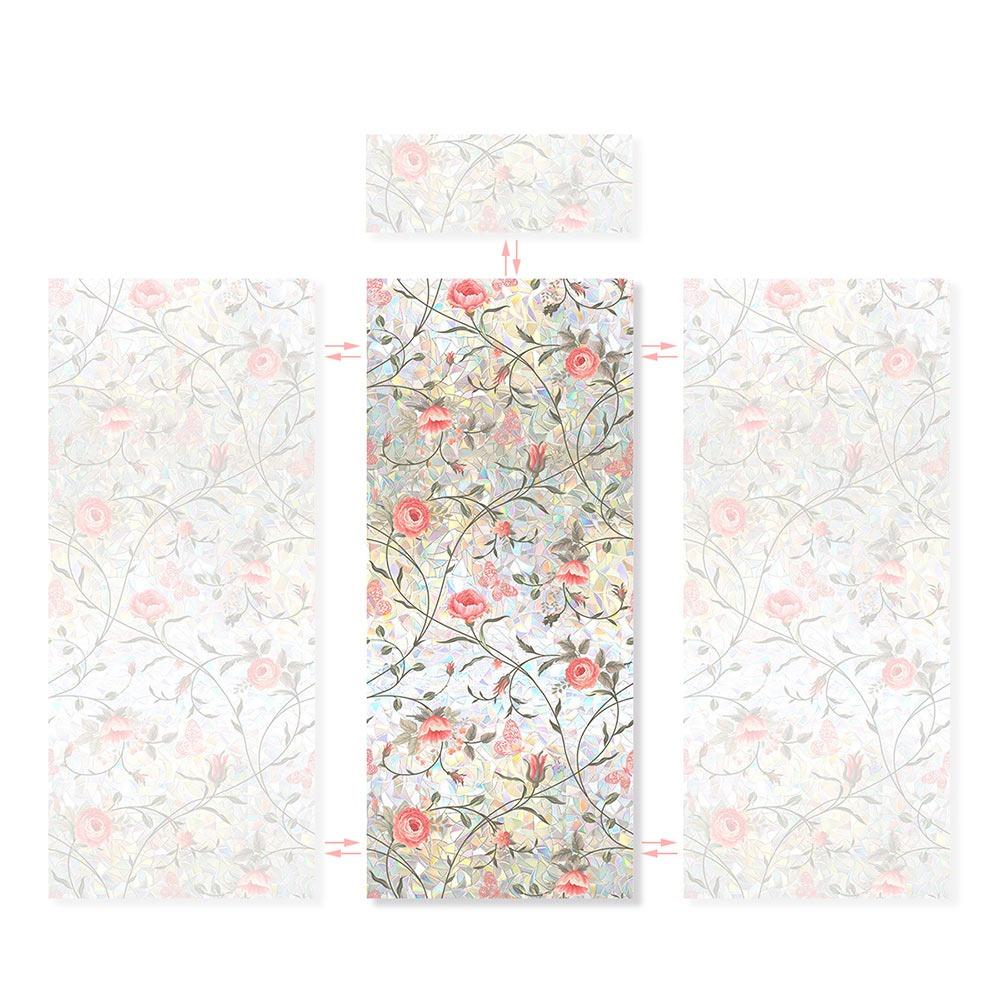 Multicolor Window Privacy Film DIY Accessoires Ornament Sun Catcher Glass Sticker Static Cling Electrostatic Static Decals