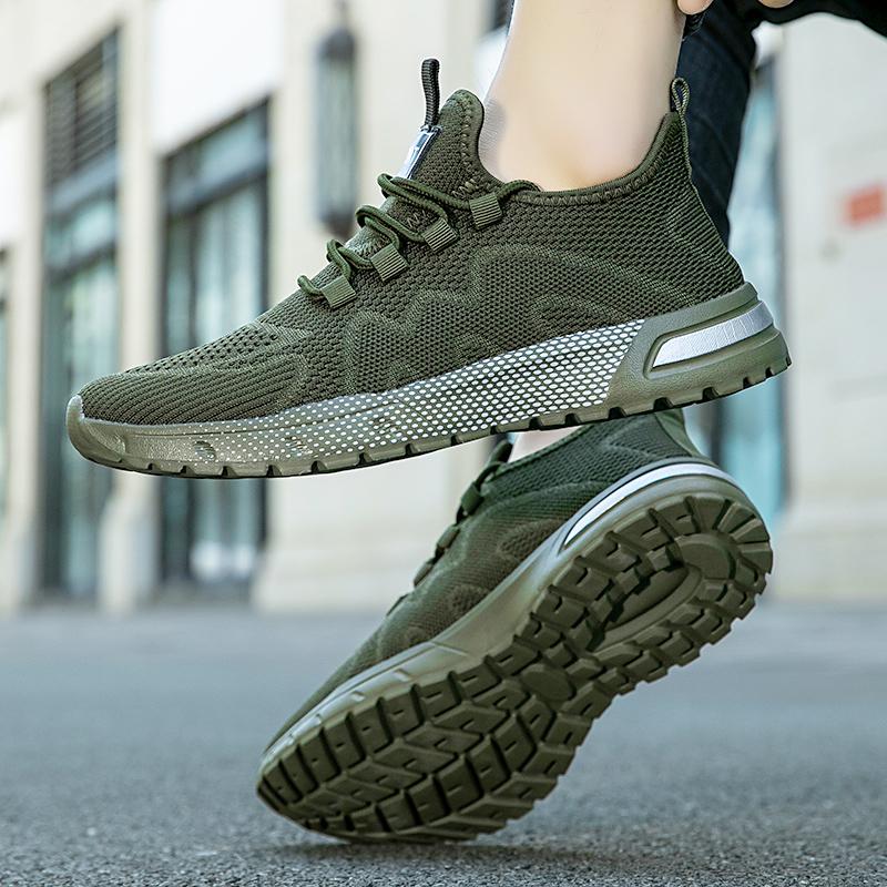 Oiaano Scarpe Sportive da Uomo a Piedi Nudi Rete Leggere Traspiranti Stringate Sneakers Casual Suola Morbida Tempo Libero Zero Drop Esterno Lavoro Jogging