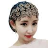 4 Colors Ethnic Women Muslim Solid Color Simple Pullover Lace Breathable Eco-Friendly Headscarf Hat Turban Headwrap Headwear