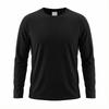 Herren Casual einfarbiges Basisshirt, Herren Sportoberteil mit Rundhalsausschnitt und langen Ärmeln