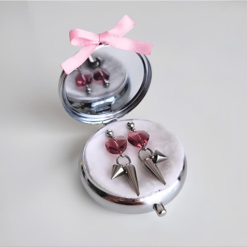 Elegant Cone Studs Earrings Featuring Delicate Heart Design Perfect for Fashion Forward Women and Trendsetters