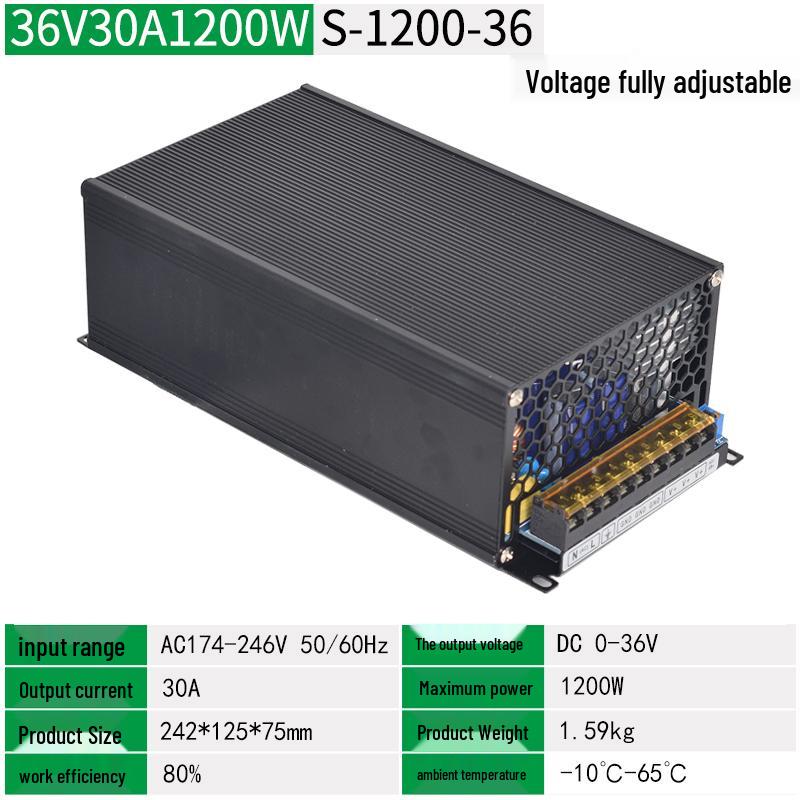 220V To 36V DC Switching Power Supply, 10A Automation for High Power Motor & LED Strip, 500W Transformer