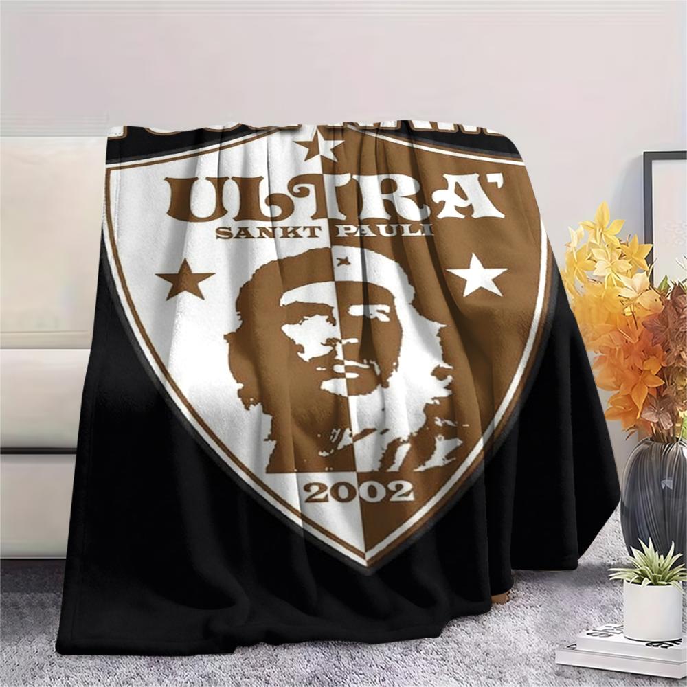 1PC Custom Name FC St. Pauli Patterned Flannel Blanket Suitable For All Seasons for Home Decor Warmth and Comfort Gifts Holiday Present