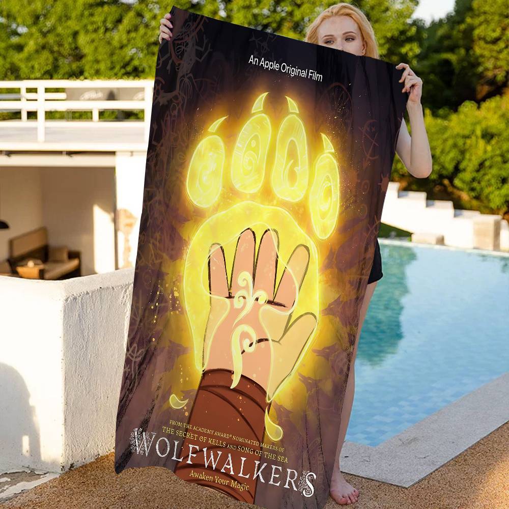 Lreland W-Wolfwalkers Big Microfiber Beach Towels Quick Dry Towel Sand Beach Towels Pool Towel For Travel Swim Pool Yoga