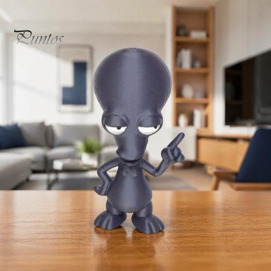 Decorative Alien Figure 3D Printed Ornament, Funny Figurine, Collectible Big Head Novelty Home Ornament Statue for Desk Shelf Decor, Lovers