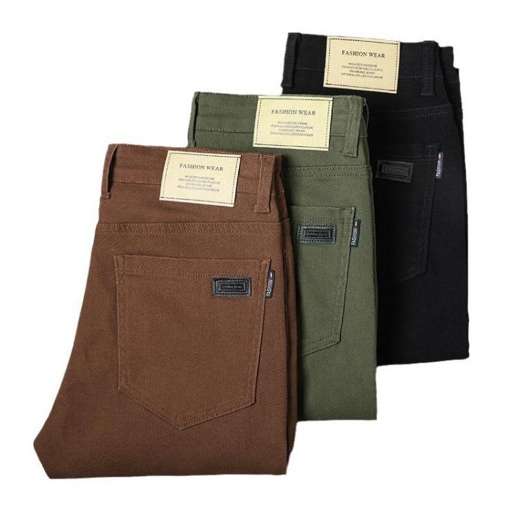 Men Slim Jeans Stretch Denim Pants Fashion Business Casual Loose Straight Trousers Plus Size Clothing Brand 28 44