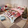 3-teiliges K-Pop Dämonenjäger Frohe Weihnachten Gedrucktes Chippless Quilt-Set Schlafzimmer Wohnheim Maschinenwaschbar