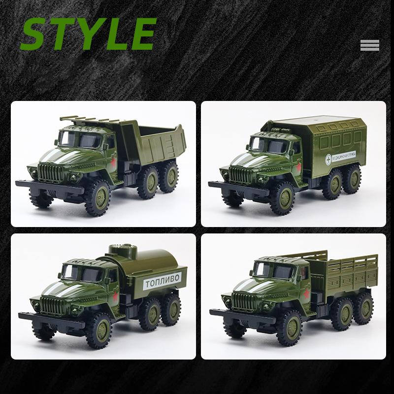 Off-Road Vehicle Model, 1:50 Scale Alloy Diecast Military Truck, Perfect Toy for Kids