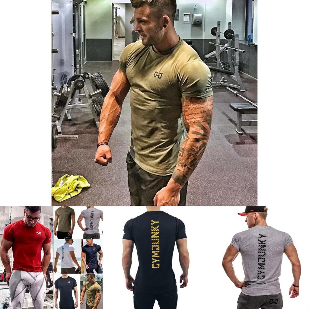 Luxuriöses Herren Tanktop für Fitnessstudio Bodybuilding Muskelkurzarm Lässiges T-Shirt