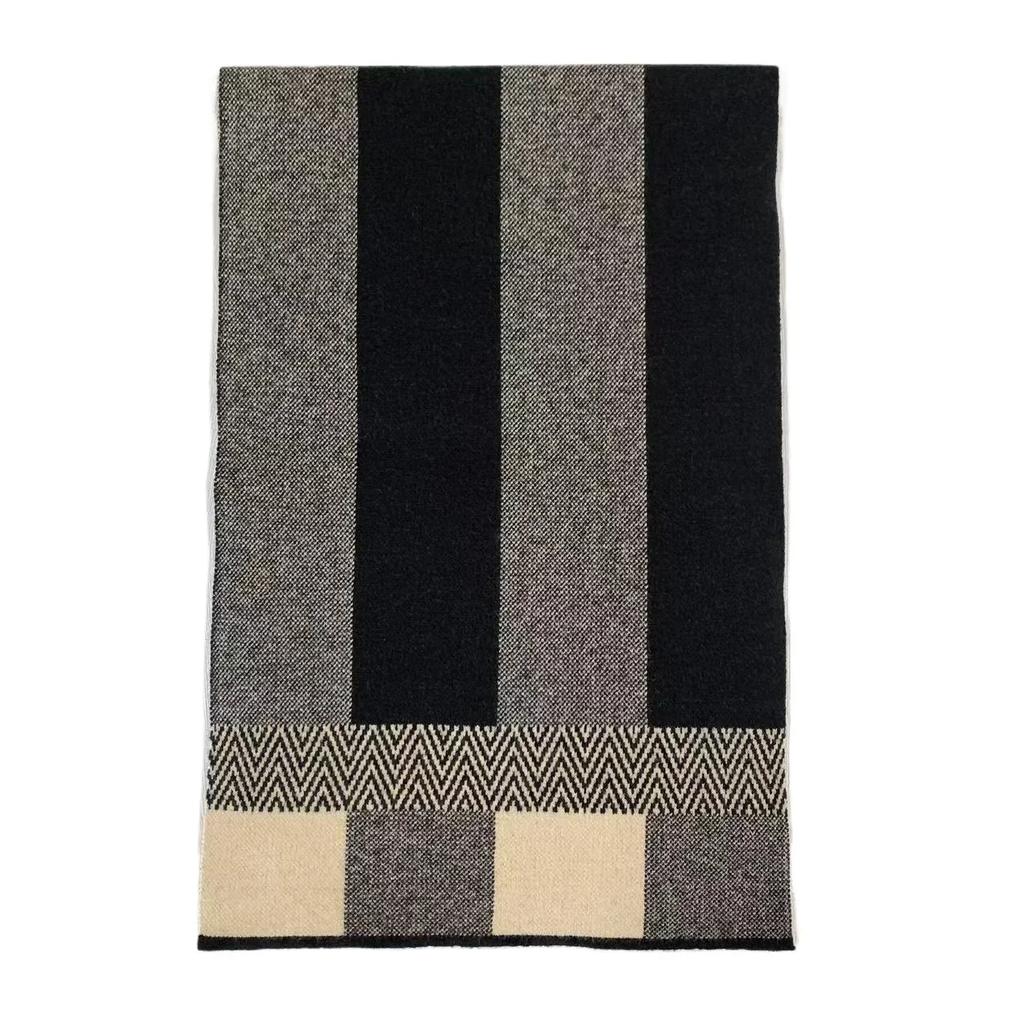 High Quality Classic Design Men's Scarf Autumn Winter Imitation Cashmere Dady's Muffler Business Jacquard Thermal Scaves Male