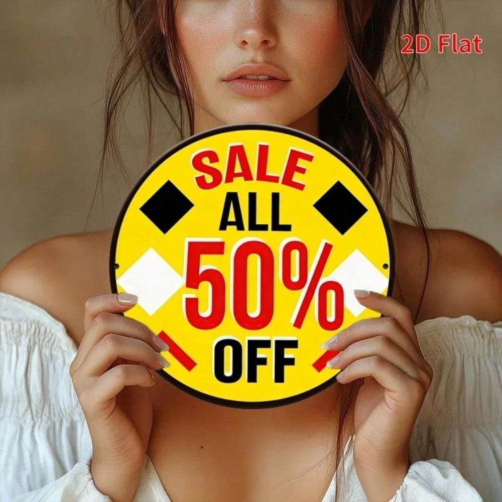 1pc Vintage Round Aluminum Metal Sign 7.87x7.87in, Waterproof Rustproof 2D Flat Wall Decor, No Drilling, Perfect for Bar