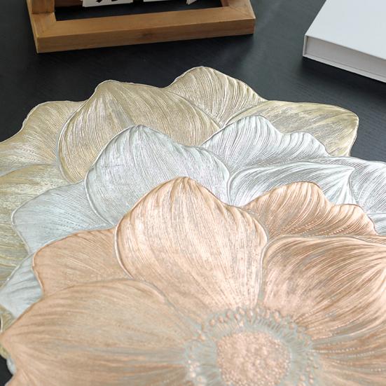 PVC Bordbrikker Lotus Sklisikker Skålunderlag Fortykket Varmebestandige Brikker for Kopper Skåler Vanntett Vaskbar Bordbeskyttere Hotell Hjem Spisedekor