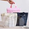 Portable Travel Mesh Cosmetic Toiletry Bag Large Capacity Transparent Storage Bag Hanging Cosmetic Storage Bag