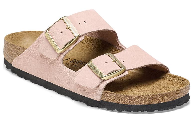 Birkenstock Suede Slide Slippers Women's Light Rose Regular 1026138