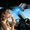 Car Clip-on Mini Fan Portable Car Electric Fan LED Digital Display Cooling Function USB Charging Mute Powerful Airflow Clip Fan