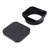 Camera Lens Hood Fit for X100VI X100V X100F X100T X100S X100 X70 Square Metal Lens Shade with Cap Black