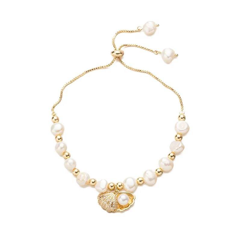 Latest Ladies Freshwater Pearl Bracelets Trendy Stylish Classic Trend Basic Simple Hand Jewelry Accessories Female Niche Wrist Bracelet JewelryFashion