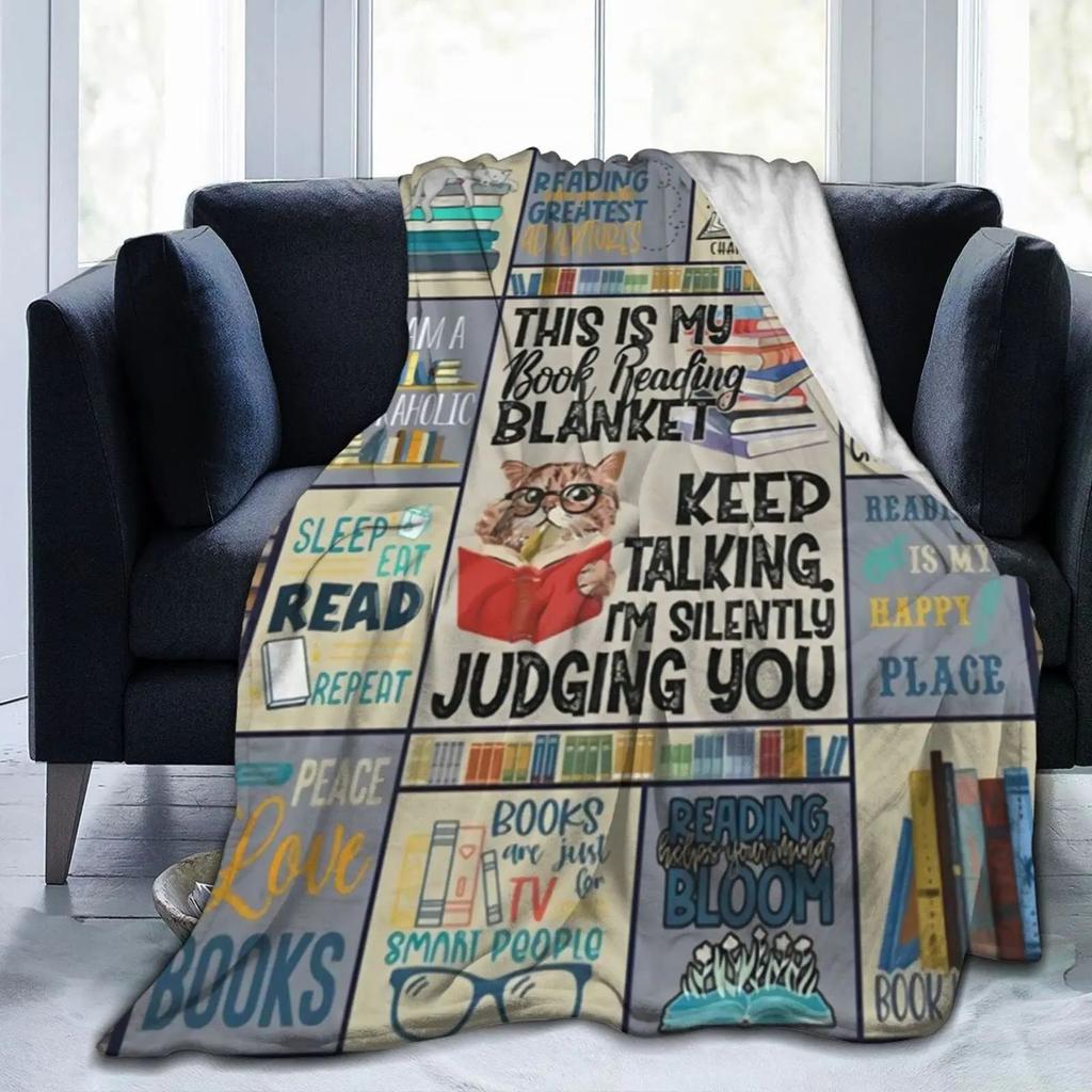 Book Lovers Gift Blanket Book Club Theme Blanket For Book Lovers Holiday Gift