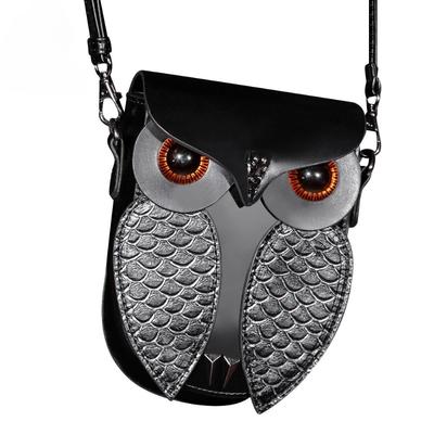 Women Owl Crossbody Bag PU Leather Animal Shape Shoulder Bag Fashion Mini Messenger Purse Cute Novelty Handbag