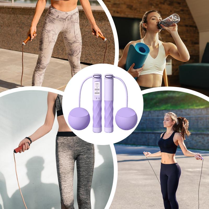 Ropeless Jump Rope Anti-slip Cordless Skipping Rope Counting Smart Weight System Indoor Fitness Equipment Adjustable Digital