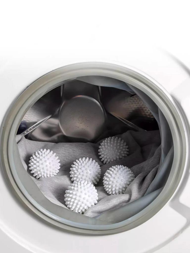 2\4\6PCS TPR Anti Winding Laundry Ball Circular Pure White Magic Cleaning Drum Washing Machine For Dirt Removal And Knotting