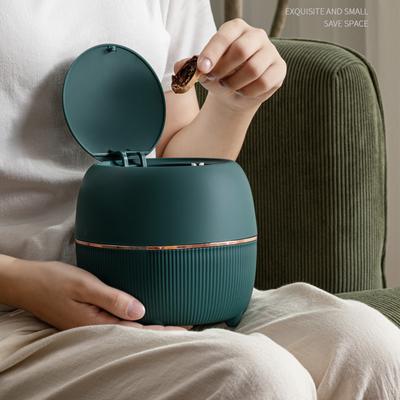 Desktop Garbage Bin Wastebasket Home Appliance Nordic Style Creative Pressing Type Trash Can Office Household Mini Recycle Bin