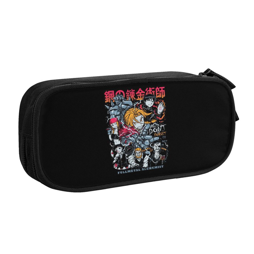 Anime Fullmetal Alchemist Korean Pencil Cases Boy Girl Large Capacity Japane Manga Pencil Pouch Students Stationery
