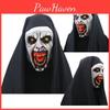 Creepy Nun Horror Mask Valak Scary Latex Full Head Design With Matching Headscarf