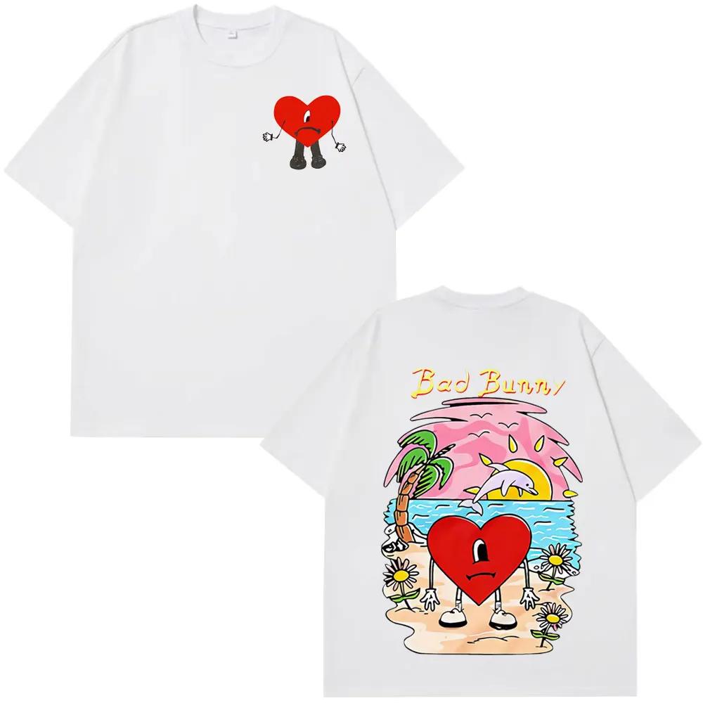 Bad Bunny Un Verano Sin Ti Moda Vintage Camiseta As De Grandes Dimensões Unisex Harajuku Manga  Camisetas