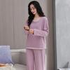 Island Fleece Pajamas Women'S Autumn And Winter Thickened Fleece Warm Coral Fleece Can Be Worn Outside Loungewear Set
