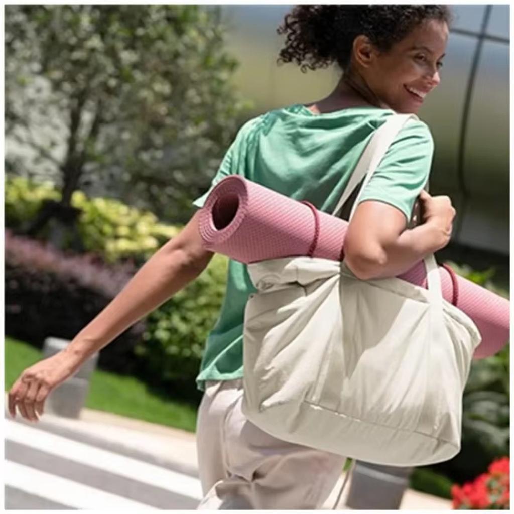 Yoga Bag With Yoga Mat Buckle Tote Bag Fit 15.6in Laptop Bag Women Tote Bag Diaper Gym Tote Large Bag For Sports Work Travel