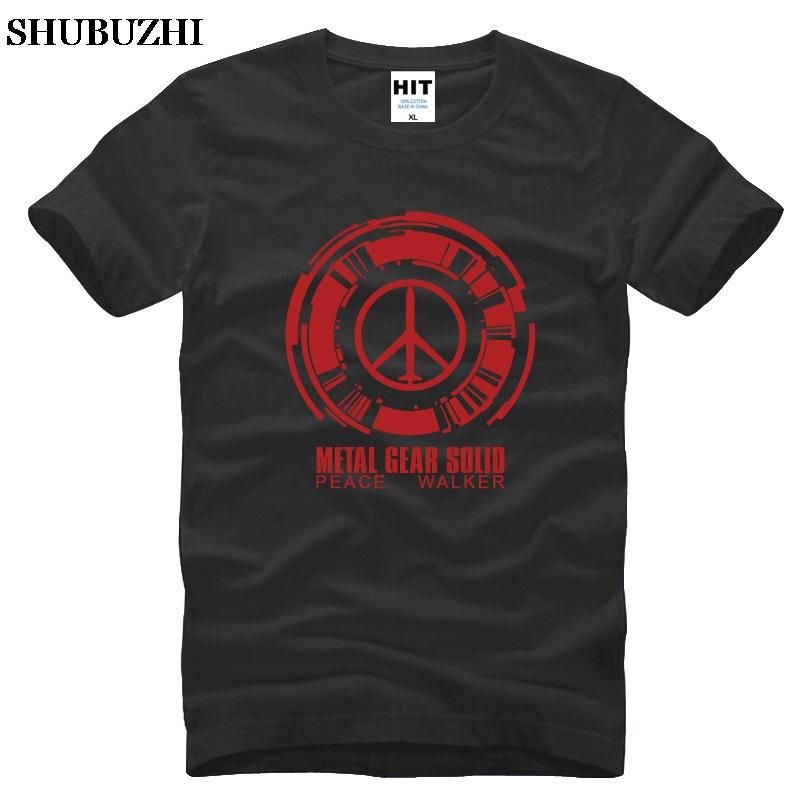 

Summer New Metal Gear T Shirt Peace Walker Logo Printed Cotton Short Sleeve Metal Gear Solid Tshirts Tops S