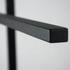 Black loft towel rack for the bathroom