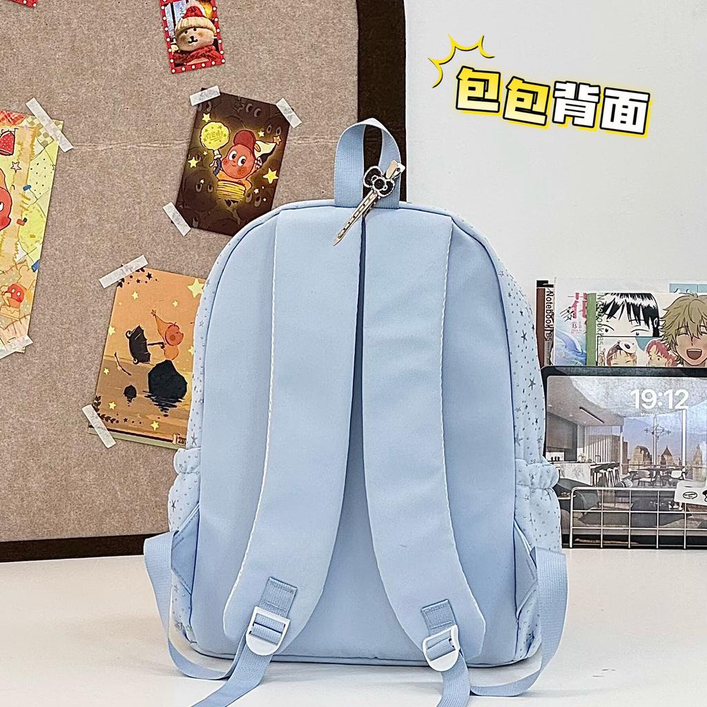 School Bag New Backpack for Girls, Cute Star, High School Student, Middle School Student, Lightweight Backpack, Simple Travel Backpack