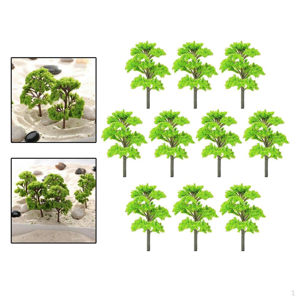 10 Pieces Model Trees 4/5.5/7/8.5/11.5cm Train Railway Tree Railroad Scenery Diorama for