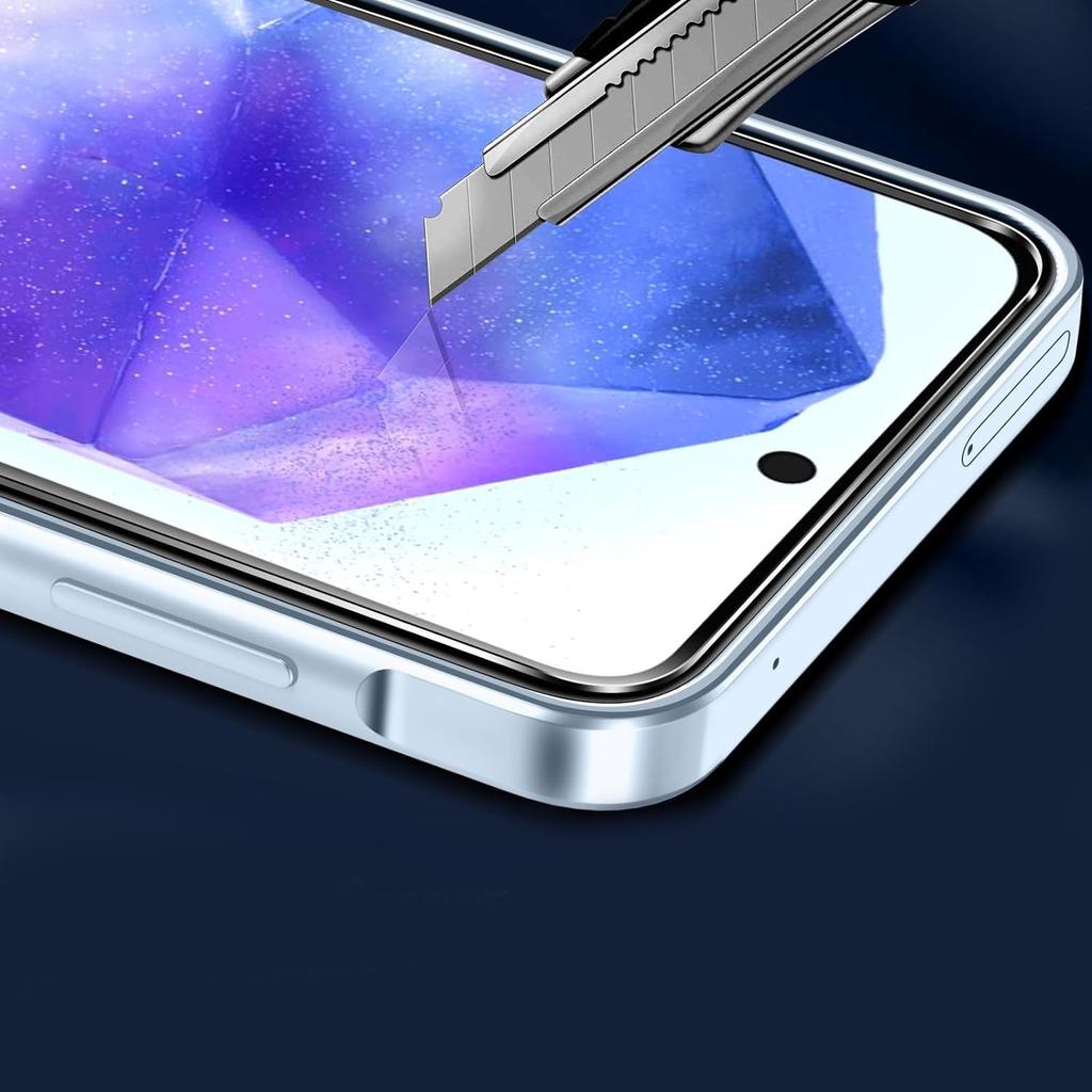 Clear Reinforced Anti Shock Case For Samsung A55 5G + 3X Glass